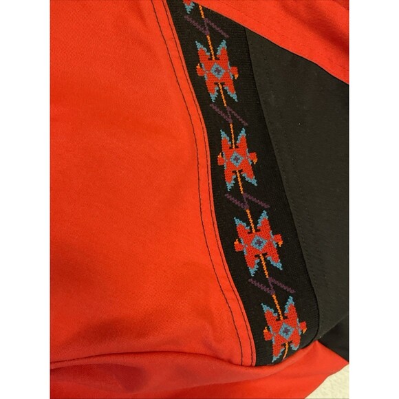 Vintage Canyon Guide Outfitters Bomber Jacket Mens L Aztec Blanket Lined Red - Picture 6 of 16